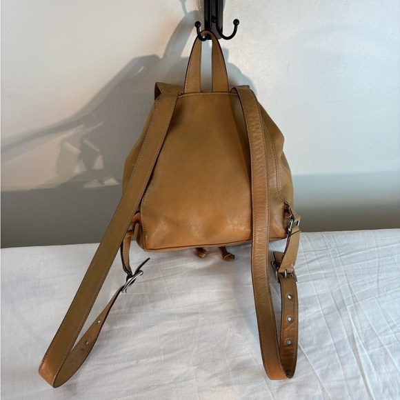 COACH Vintage Light Tan Leather Legacy Drawstring Backpack Bag - Picture 5 of 12